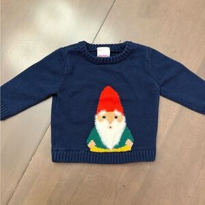 Hanna Andersson Blue Sweater with Gnome Design